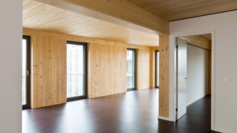 Wohnanlage MAW Haus J Zuerich Innen Sohm HolzBautechnik Wohnen
