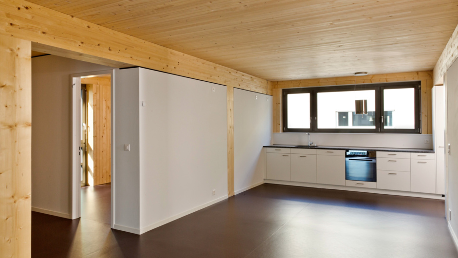 Wohnanlage MAW Haus J Zuerich Innen Sohm HolzBautechnik Küche