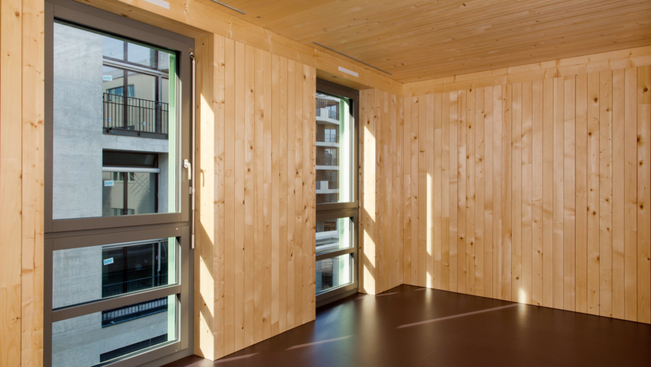 Wohnanlage MAW Haus J Zuerich Innen Sohm HolzBautechnik Fenster